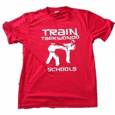 Train Taekwondo Club Tee Shirt Red & White